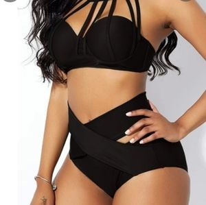 Halter Criss Cross Bikini Set